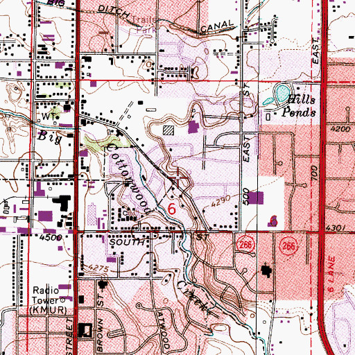 Topographic Map of Carmel Park, UT