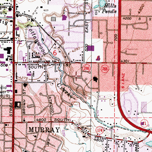 Topographic Map of Cottonwood Creek, UT