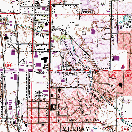 Topographic Map of Murray Manor, UT