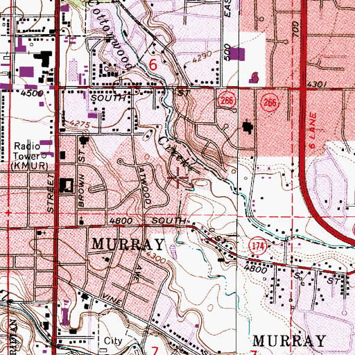 Topographic Map of Murray Meadows, UT