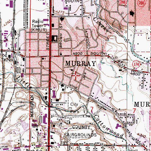 Topographic Map of Atwood Addition, UT