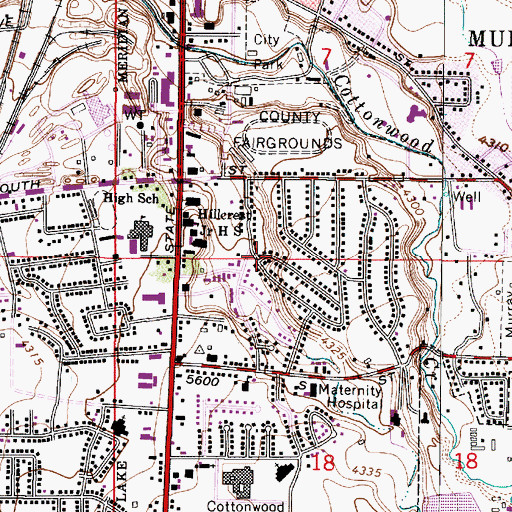 Topographic Map of Hillside Heights, UT