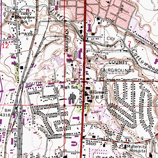 Topographic Map of Homestead Court, UT