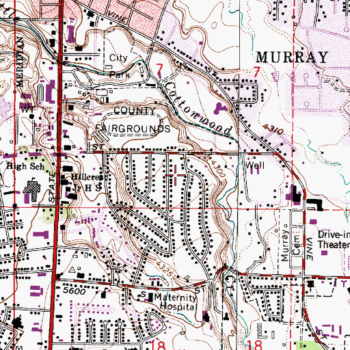 Topographic Map of South Cottonwood Heights, UT