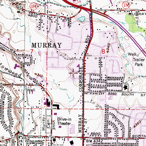 Topographic Map of Apple Blossom Estate, UT