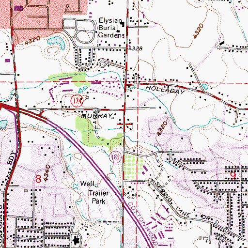 Topographic Map of Brockwood, UT
