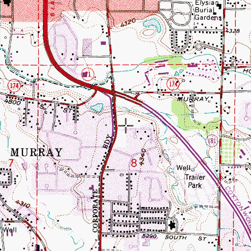 Topographic Map of Huffaker, UT