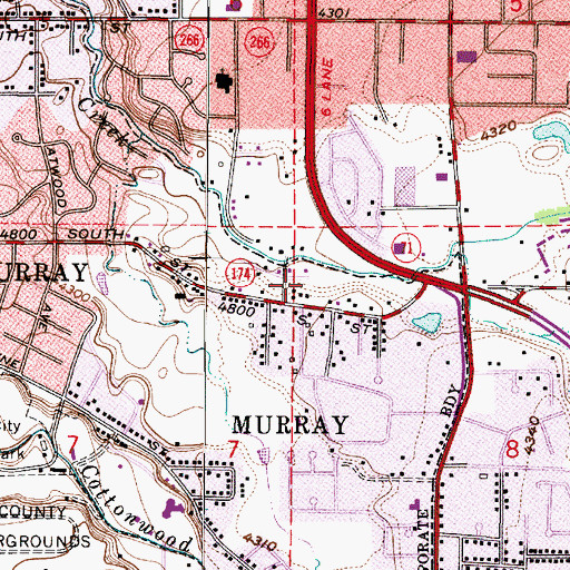 Topographic Map of Millrace, UT