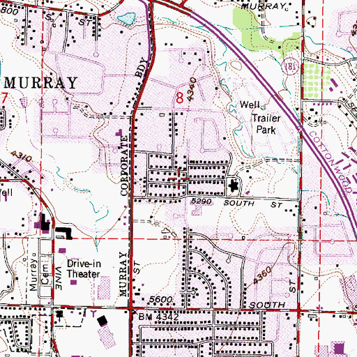 Topographic Map of Paradise Park, UT