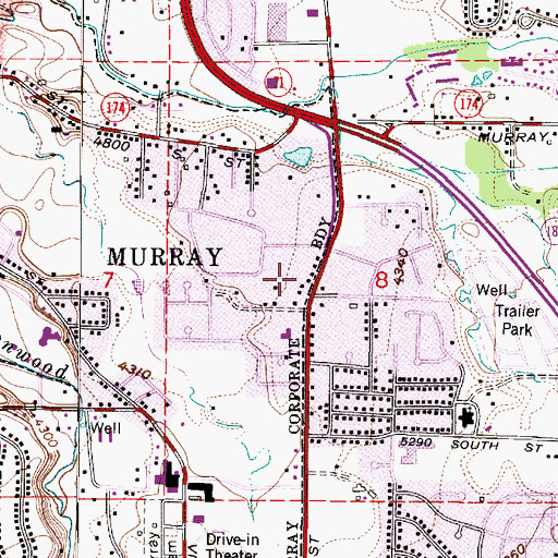 Topographic Map of Ute, UT