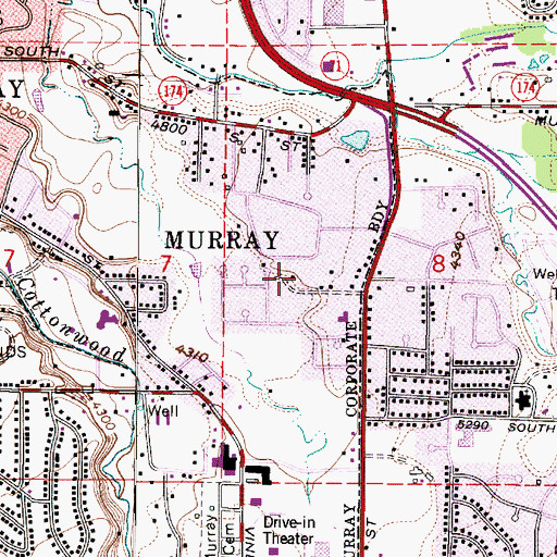Topographic Map of Ute Circle, UT