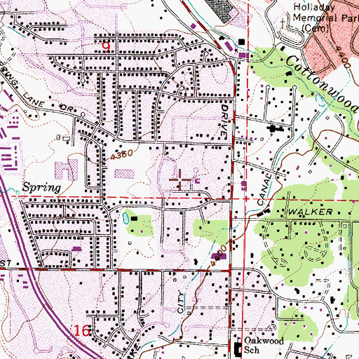 Topographic Map of Canterbay Estates, UT
