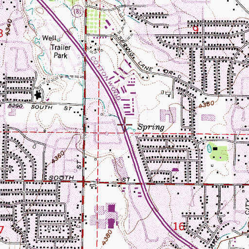 Topographic Map of Edgewood Estates, UT