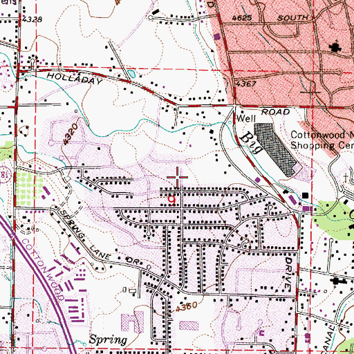 Topographic Map of Shaleh Estates, UT