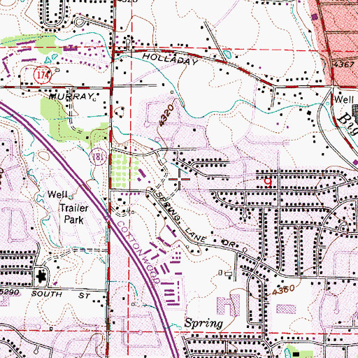 Topographic Map of Spring Run, UT