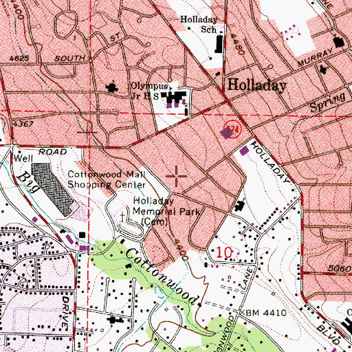 Topographic Map of Arbor Estates, UT