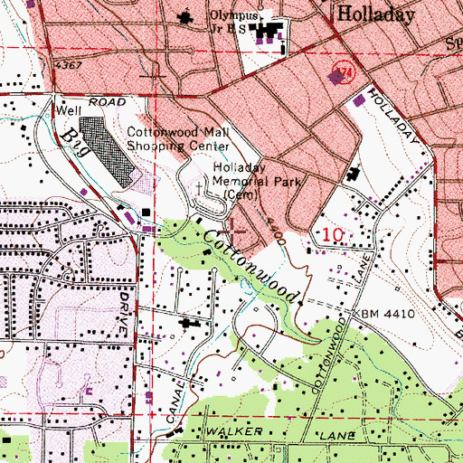 Topographic Map of Arborwood Park, UT
