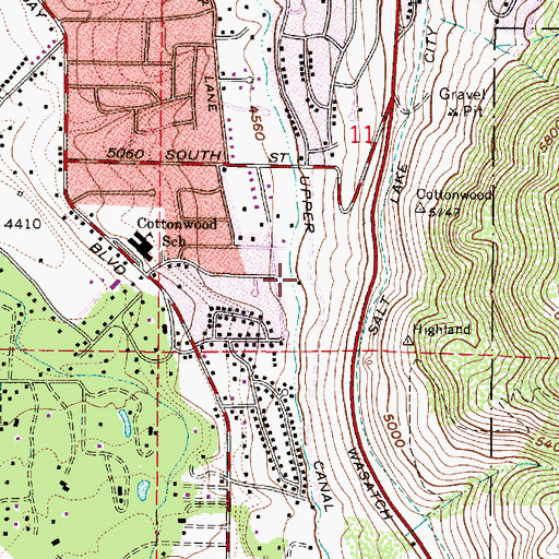 Topographic Map of Cambria Pines, UT