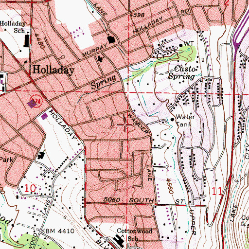 Topographic Map of Cliffwood Park, UT