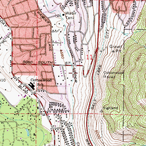 Topographic Map of Deerfield Condominium, UT