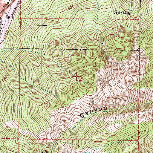 Topographic Map of Dublin Town, UT