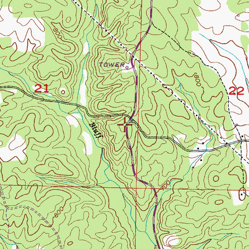 Topographic Map of Graham School (historical), AL