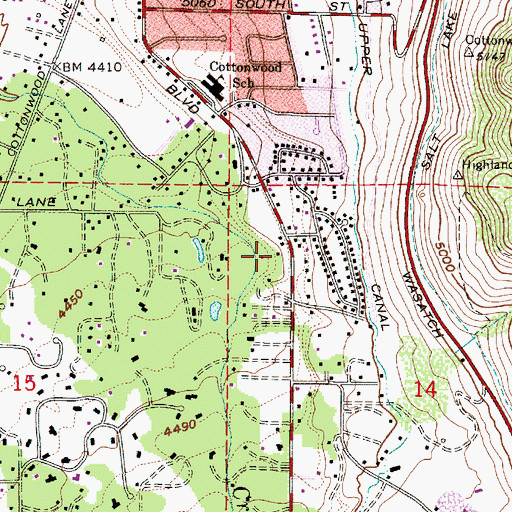 Topographic Map of Ridge Road, UT