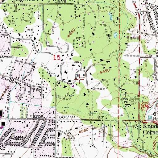 Topographic Map of Cottonwood Acres, UT