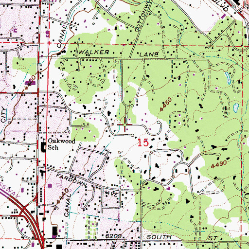 Topographic Map of Cottonwood Estates, UT