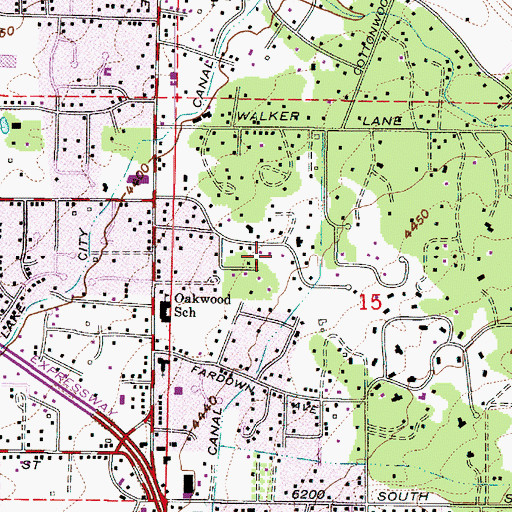 Topographic Map of Cottonwood Glade, UT