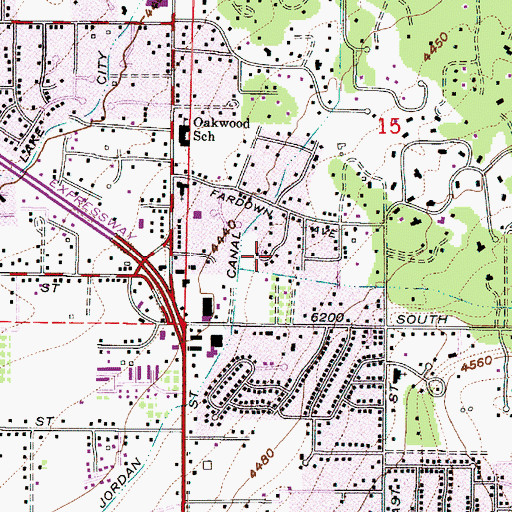 Topographic Map of Linden Circle, UT