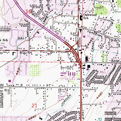 Topographic Map of Nalani, UT
