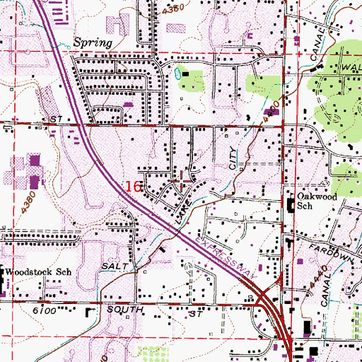 Topographic Map of Oakdale, UT