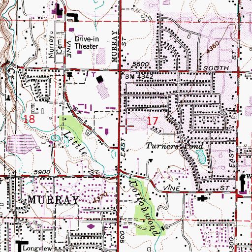 Topographic Map of Birchwood Estates, UT