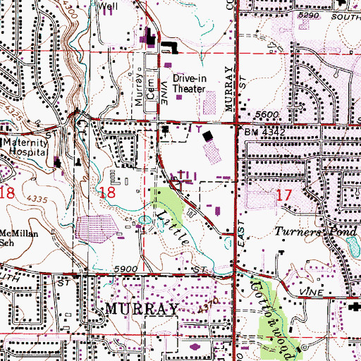 Topographic Map of Raintree East, UT