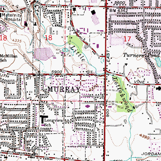 Topographic Map of Southwood Three and Four, UT