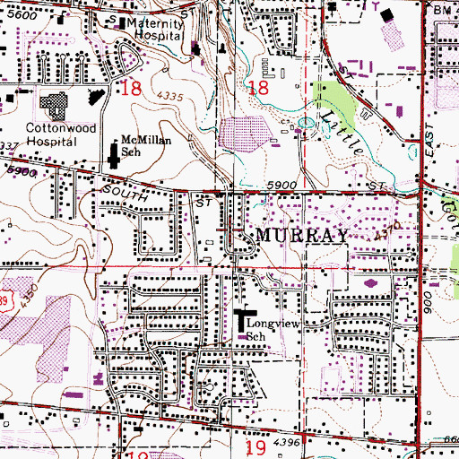 Topographic Map of Chase Acres, UT