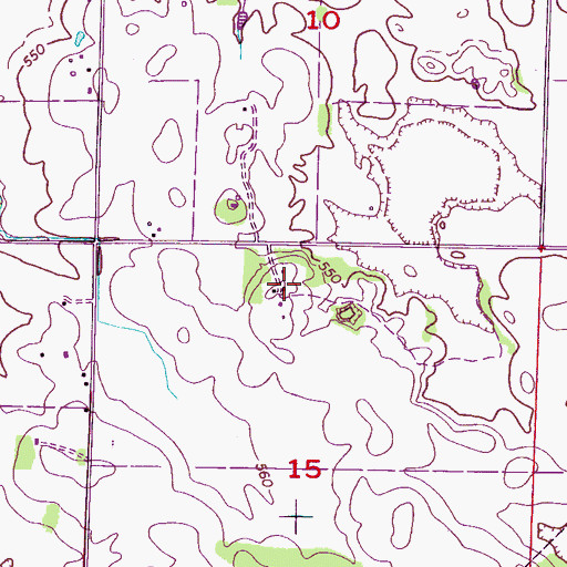 Topographic Map of Green Tree School (historical), AL