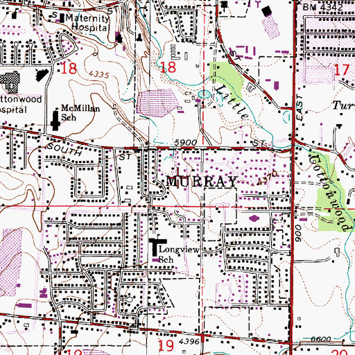 Topographic Map of Eastview, UT