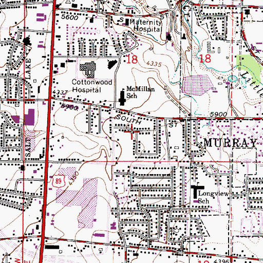 Topographic Map of Murray Burton Acres, UT