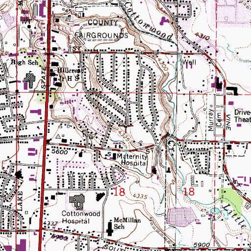 Topographic Map of Pedersen, UT