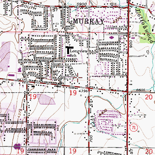 Topographic Map of Castlefield Downs, UT