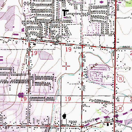 Topographic Map of Centennial Estates, UT