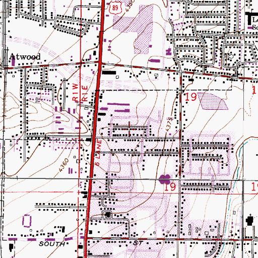 Topographic Map of Diamond Acres, UT