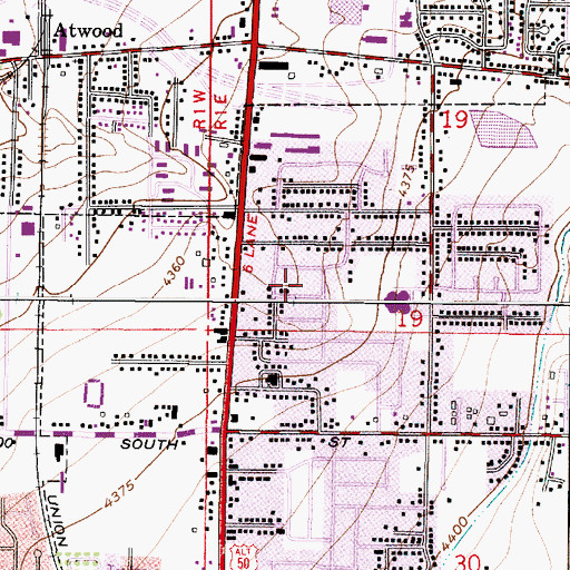 Topographic Map of Golden Acres, UT