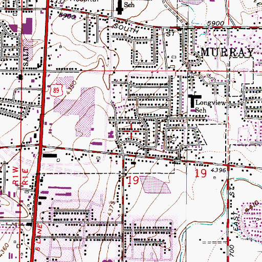 Topographic Map of Murray Dale, UT