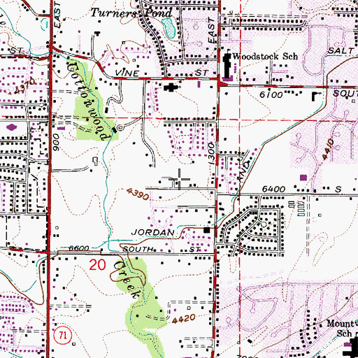 Topographic Map of Adams Park, UT