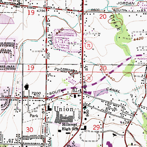 Topographic Map of Baker, UT