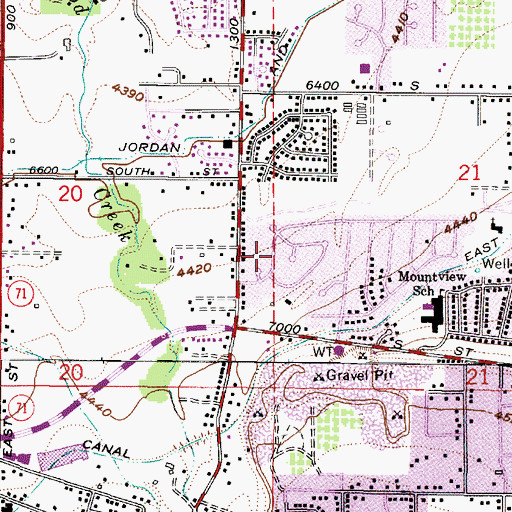 Topographic Map of Blue Grass Acres, UT