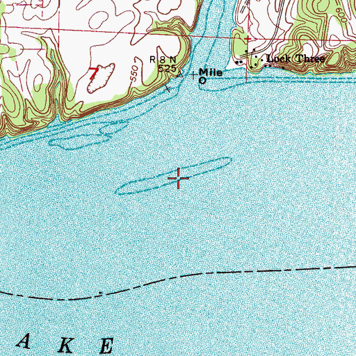 Topographic Map of Harrys Island (historical), AL